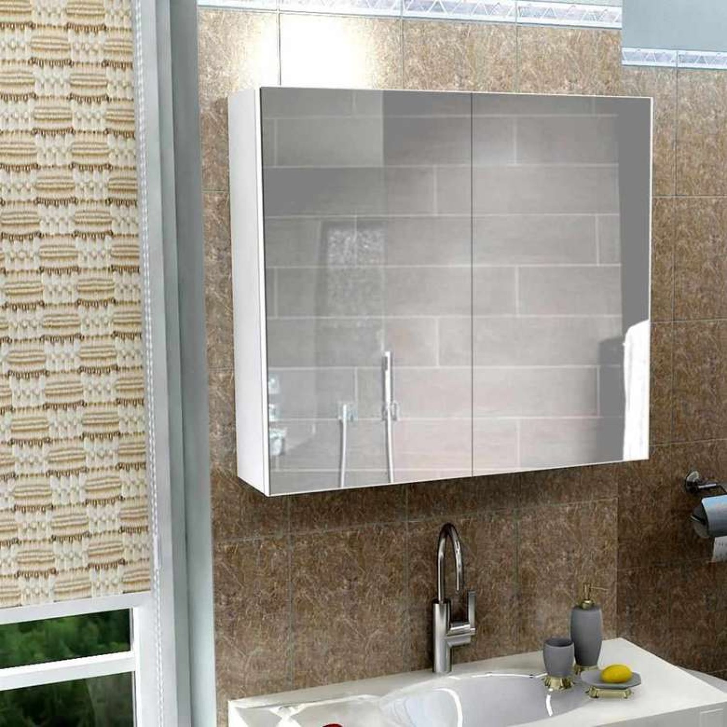 Tiamob Aynalı Banyo Dolabı