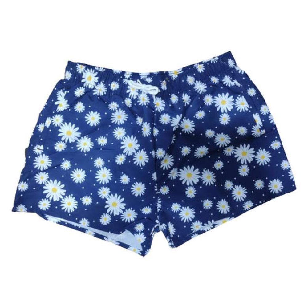 Kadın Deniz Şortu Beyaz Lacivert