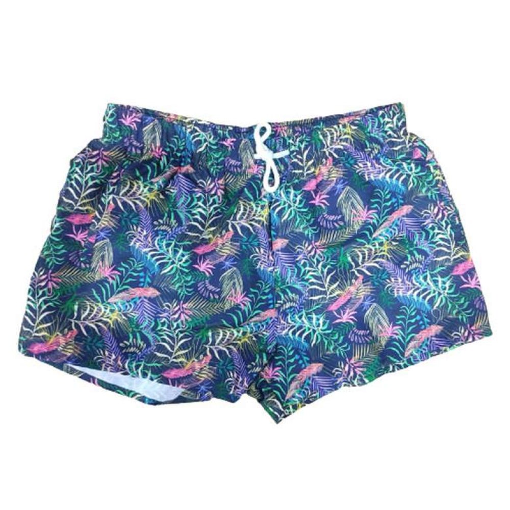 Kadın Deniz Şortu Lacivert Yeşil