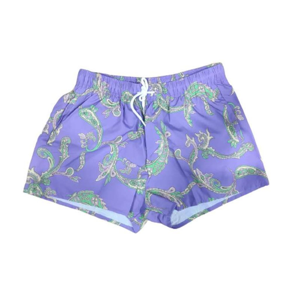 Kadın Deniz Şortu Mor Yeşil