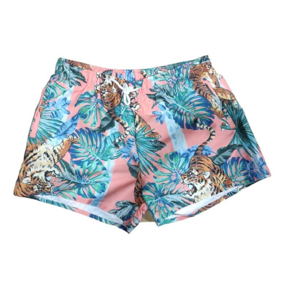 Kadın Deniz Şortu Yeşil Pembe