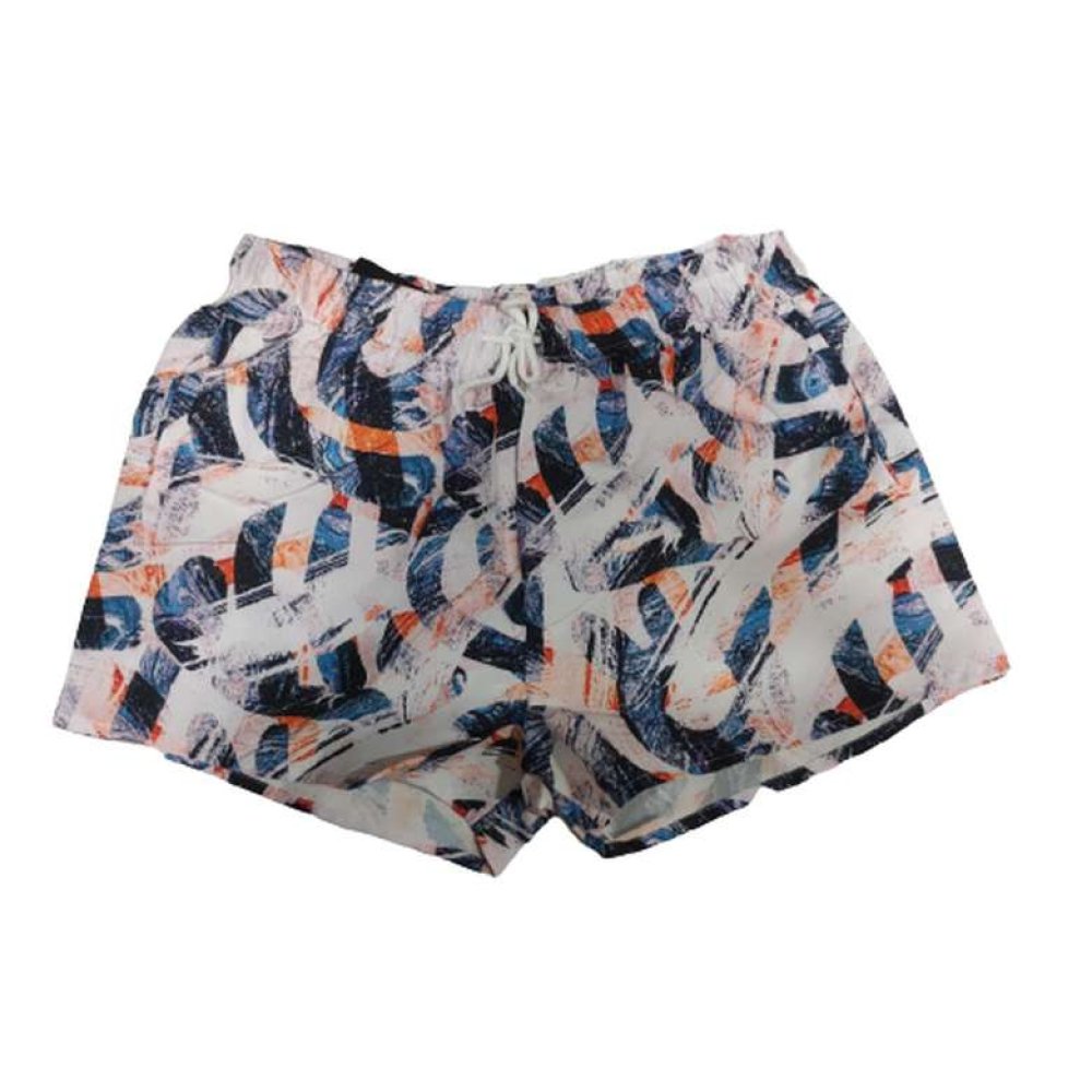 Kadın Deniz Şortu Yeşil Turuncu