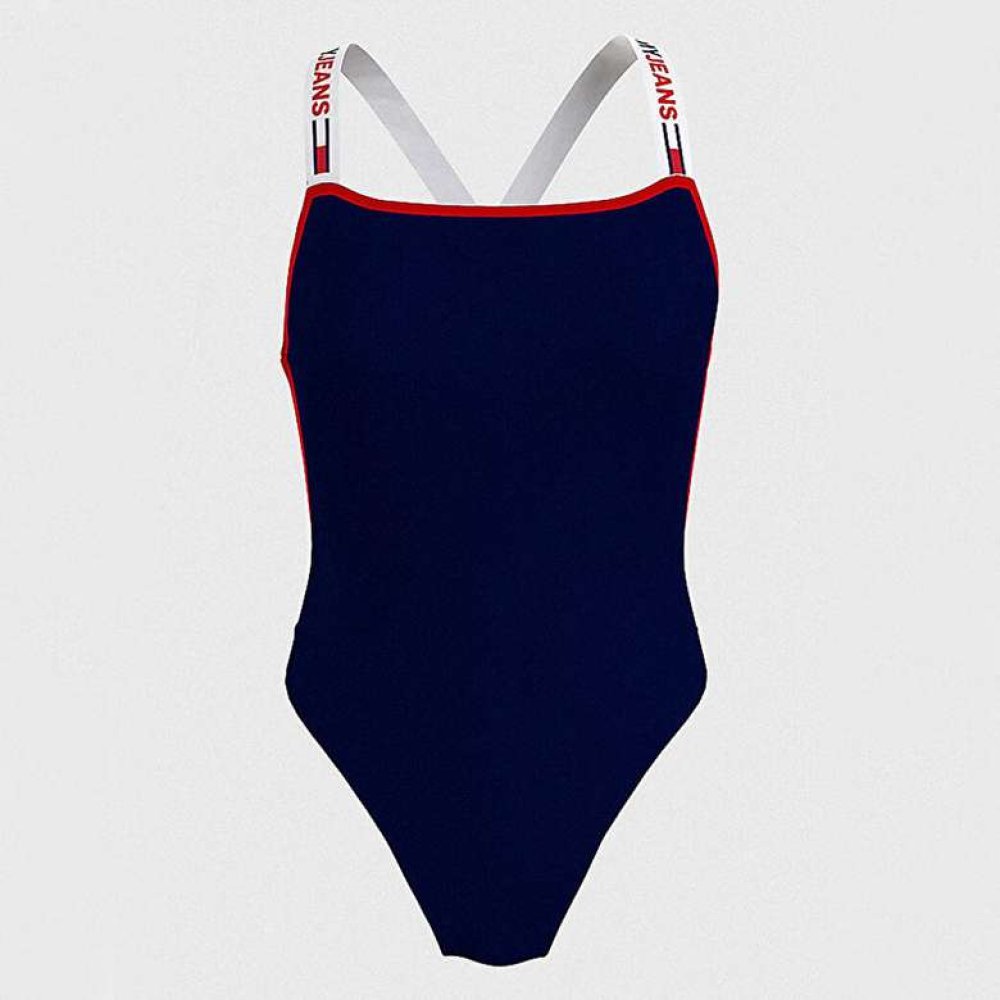 Tommy Hilfiger UW0UW03464-DW5 Kadın Mayo Lacivert