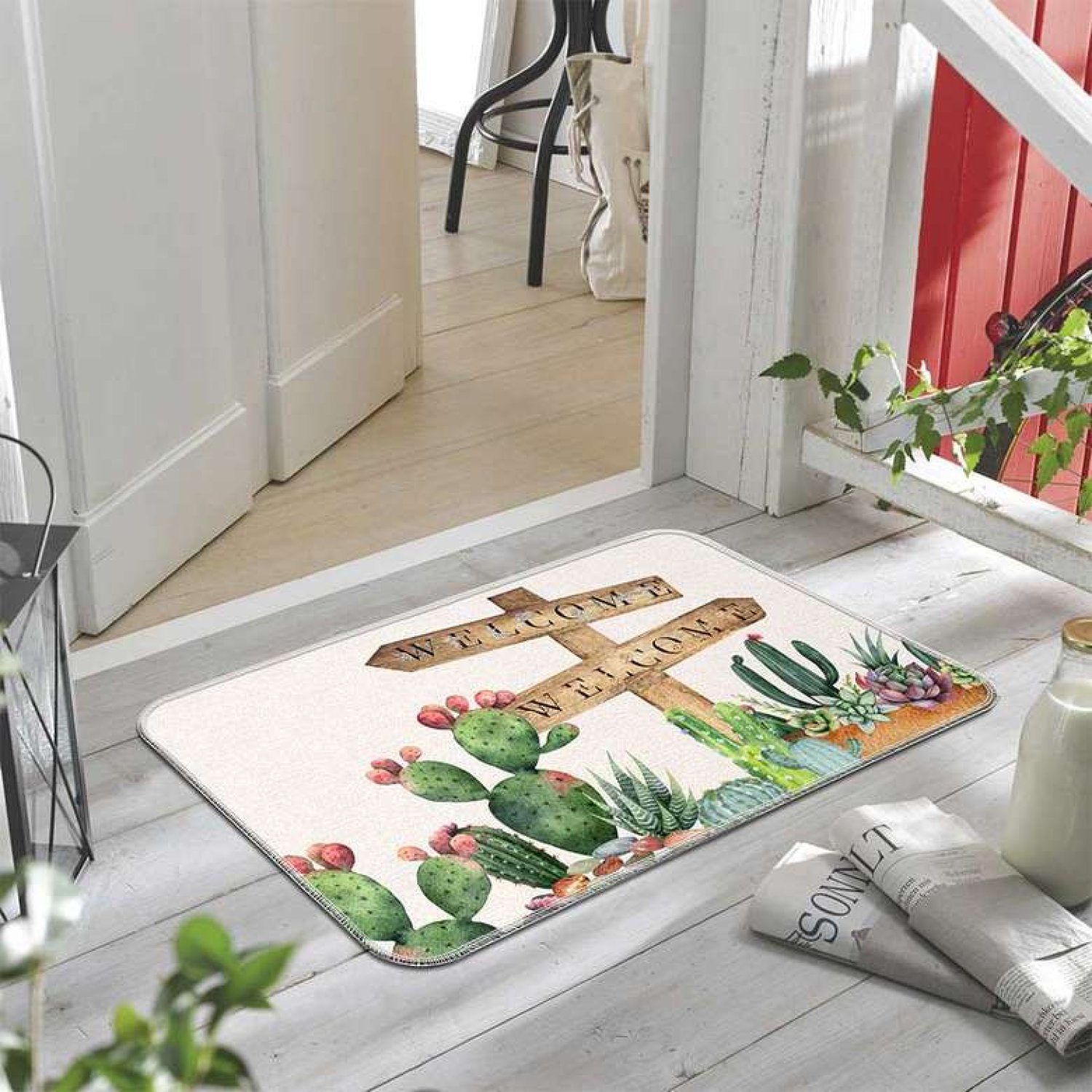 Keçe Kapı Önü Paspası 40x60 Cm Krem