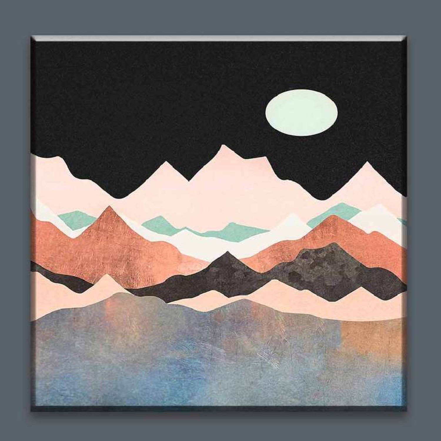 İşlemeli Kanvas Tablo 50X50 - Ay