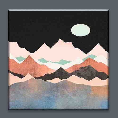 İşlemeli Kanvas Tablo 50X50 - Ay