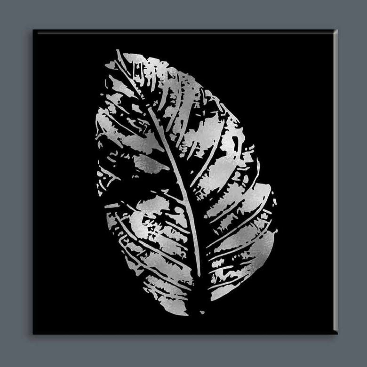 İşlemeli Kanvas Tablo 50X50 - Yaprak