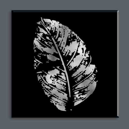 İşlemeli Kanvas Tablo 50X50 - Yaprak