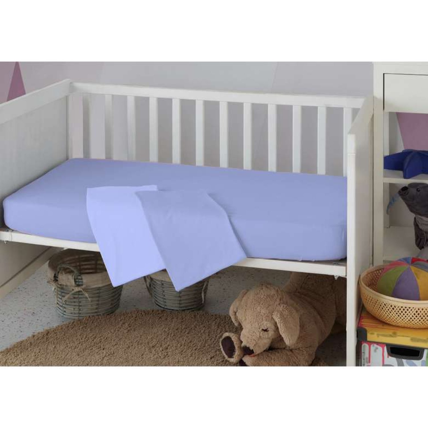 Brillant Bebek Lastikli Penye Çarşaf Mavi 70x140 cm