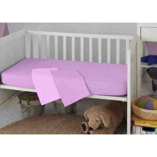 Brillant Bebek Lastikli Penye Çarşaf Pembe 70x140 cm