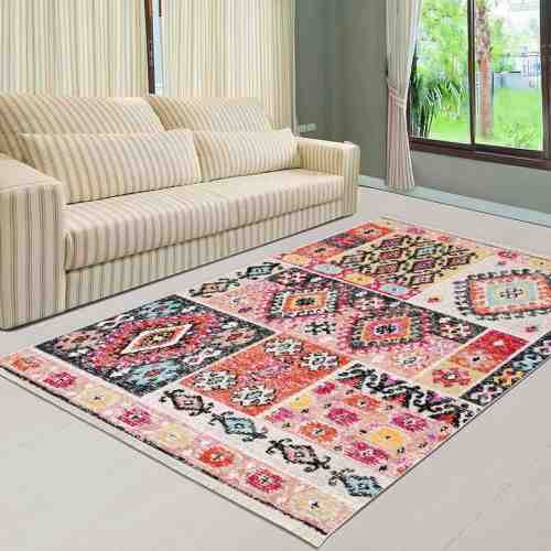 Dijital Baskılı Halı 3M2 Krem Pembe