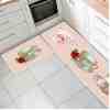 Dijital Baskılı Mutfak Halı Gül Kurusu