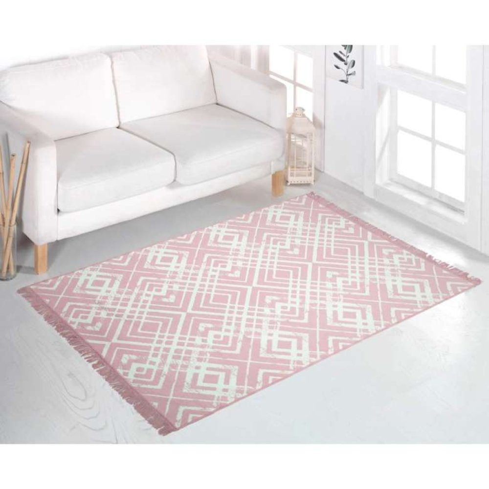 Kilim Pembe Beyaz 80 x 150 Cm