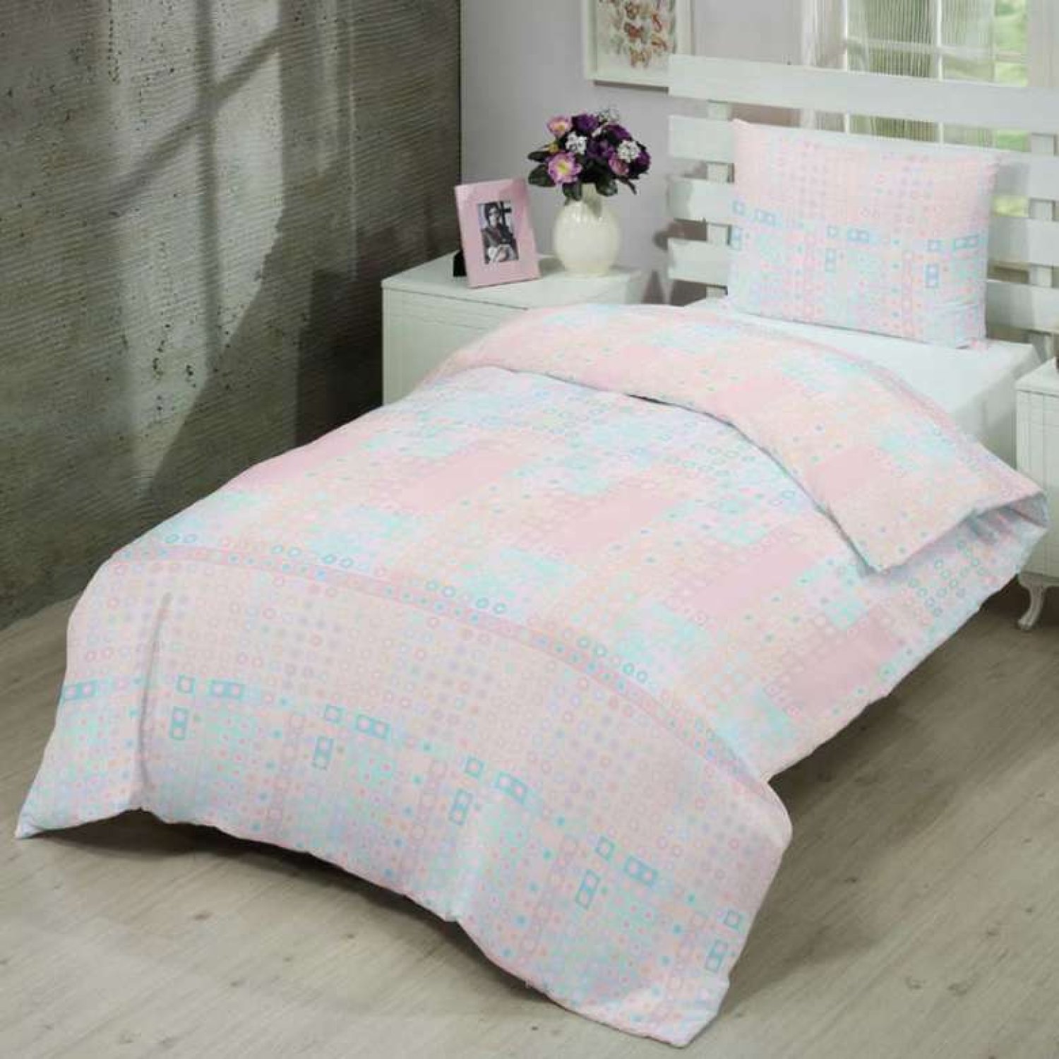 Brillant Tek Kişi Pamuk Nevresim Seti Sarı Mor