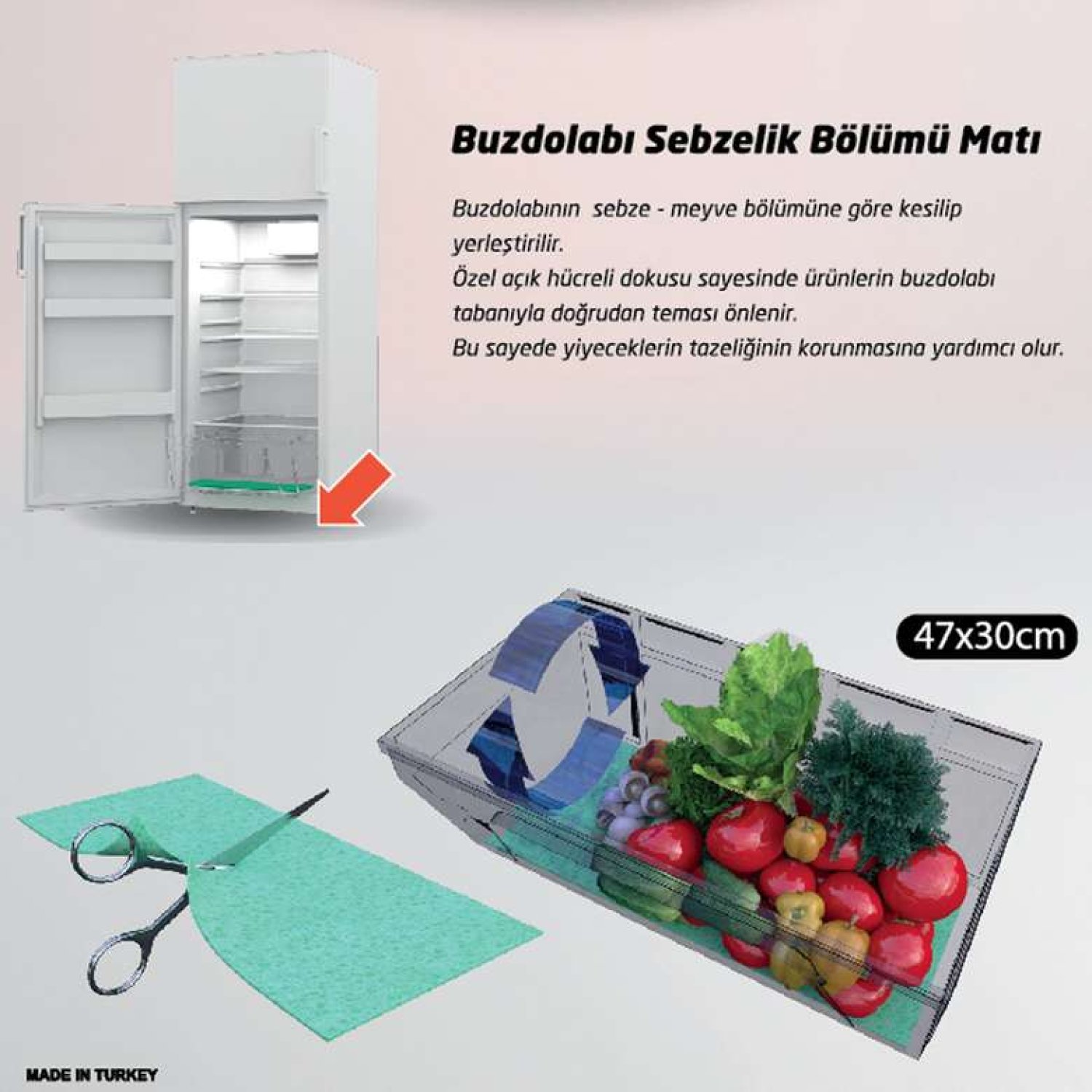 Metaltex Buzdolabı Sebzelik Matı