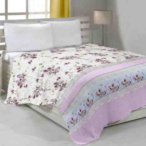 Kadife Yatak Örtüsü  Bej 230 x 240 cm