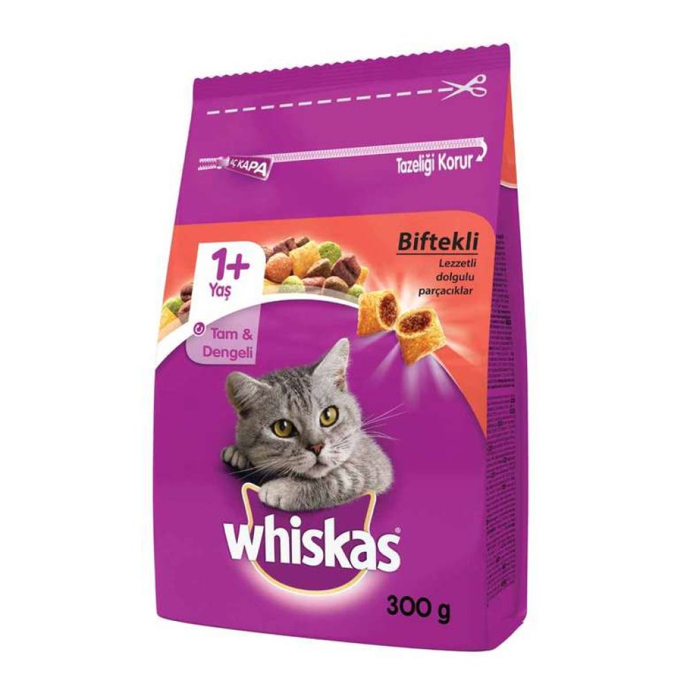 Whiskas Kedi Maması Biftek/Havuç 300 G