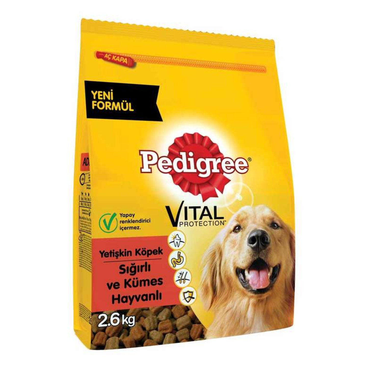 Pedigree Biftekli Ve Kümes Hayvanlı Yetişkin Köpek Maması 2,6 Kg