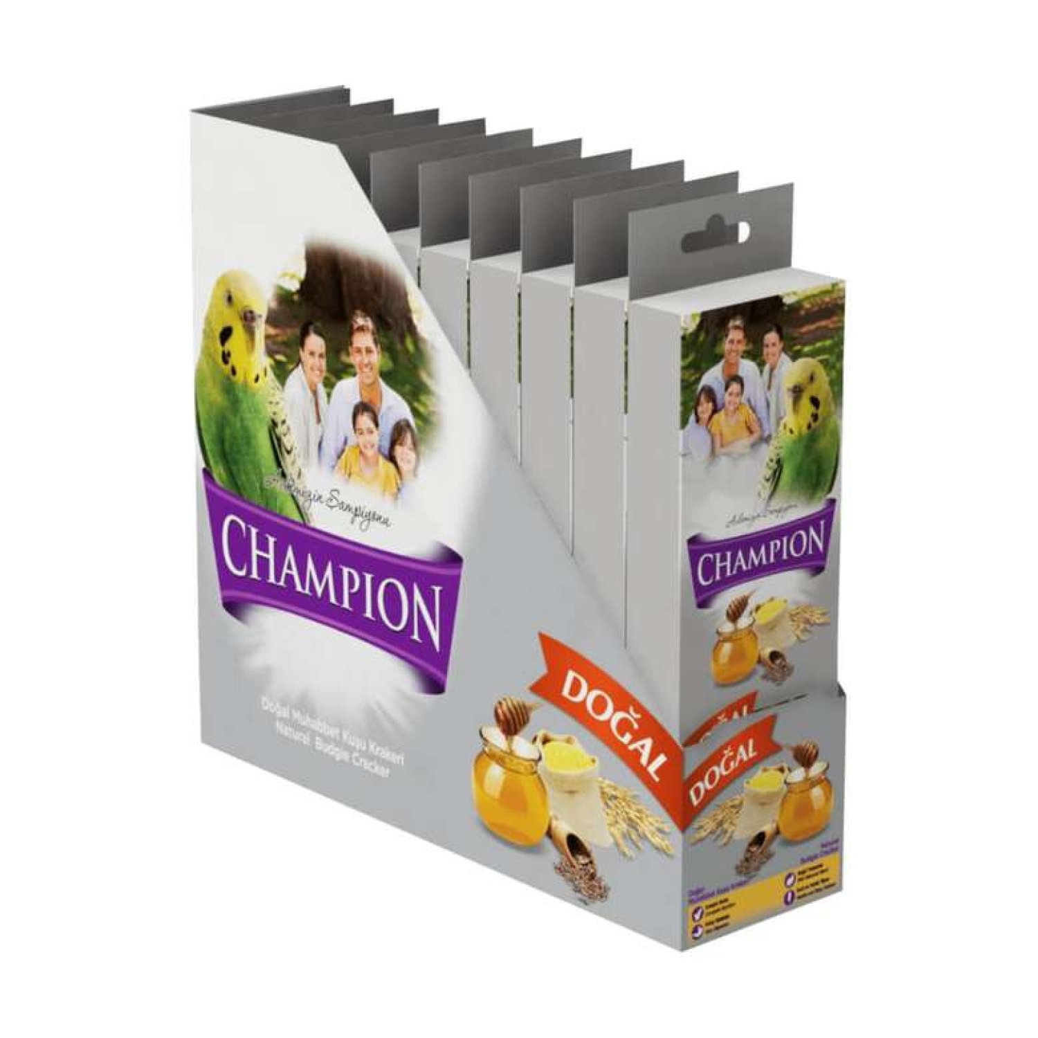 Tropikal Muhabbet Kuşu Krakeri Ballı 3'lü