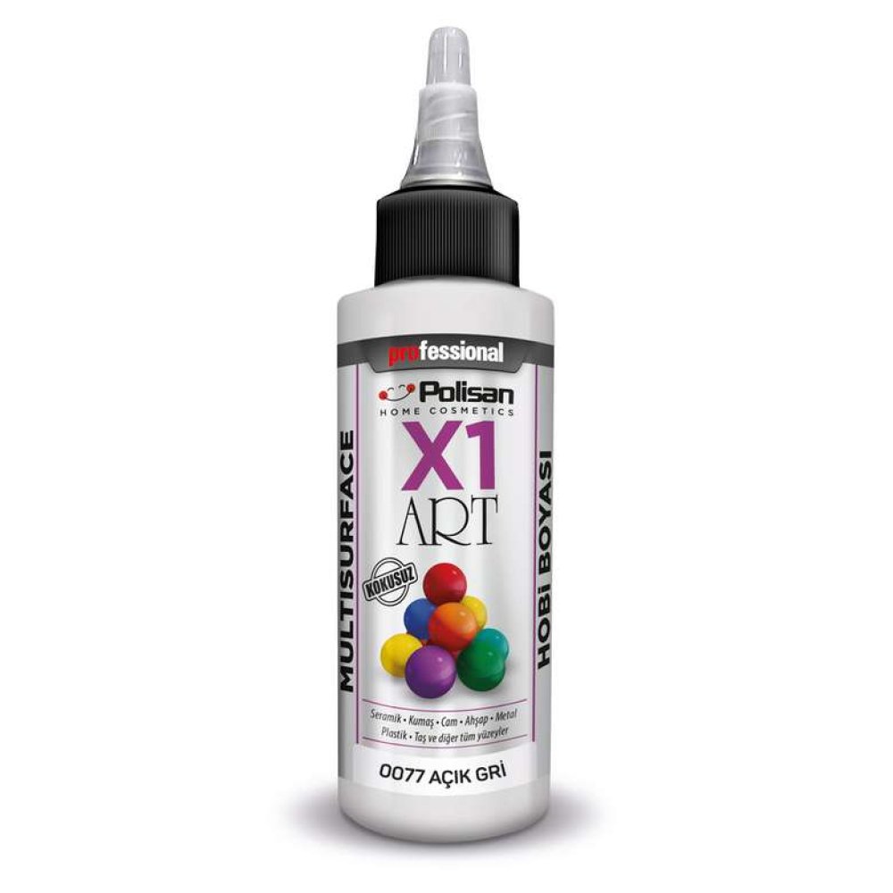 Polisan X1 Art Multisurface Boya Açık Gri 120 ml