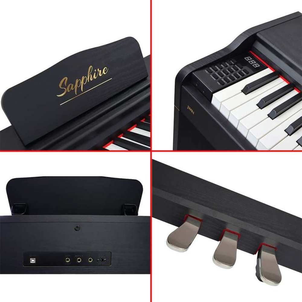 Jwin Sapphire  SDP-120BK 88 Tuşlu Çekiç Aksiyonlu Dijital Piyano - Siyah