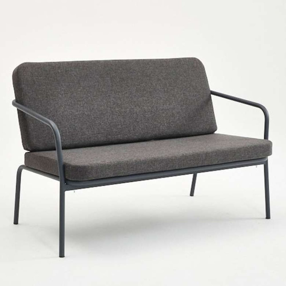 Decosit Alız Bahçe Balkon Alüminyum Oturma Koltuğu (İkili) - Antrasit Kumaş