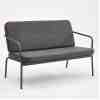 Decosit Alız Bahçe Balkon Alüminyum Oturma Koltuğu (İkili) - Antrasit Kumaş