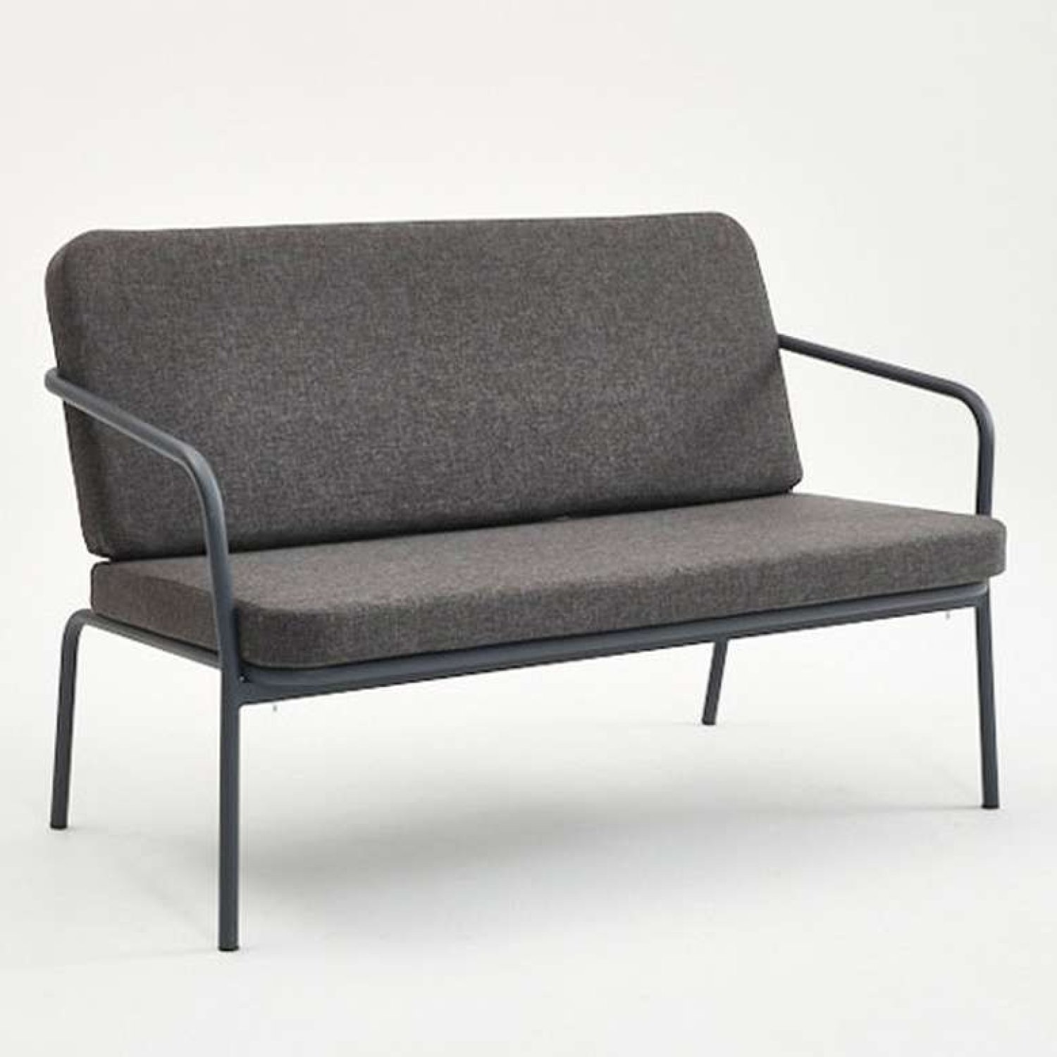 Decosit Alız Bahçe Balkon Alüminyum Oturma Koltuğu (İkili) - Antrasit Kumaş