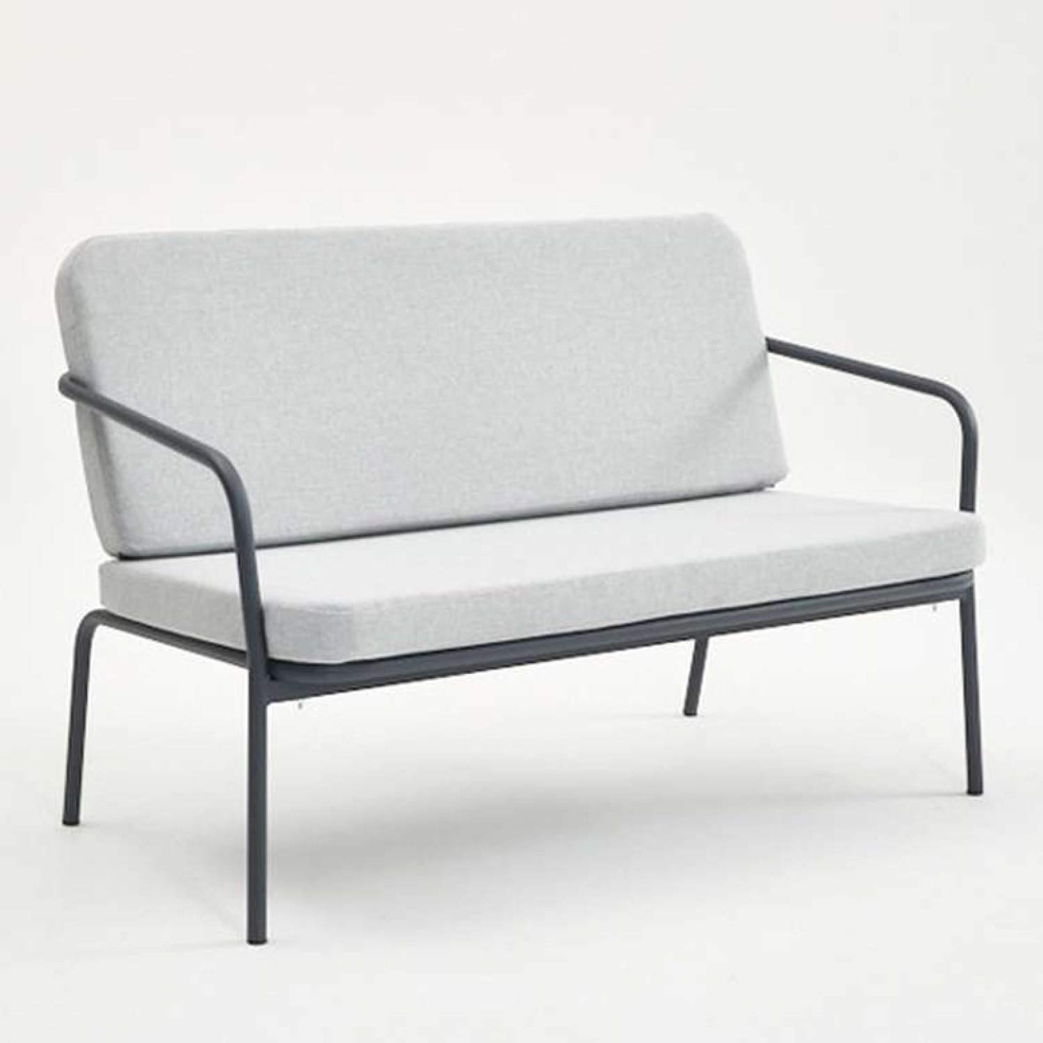 Decosit Alız Bahçe Balkon Alüminyum Oturma Koltuğu  (İkili) -  Gri Kumaş