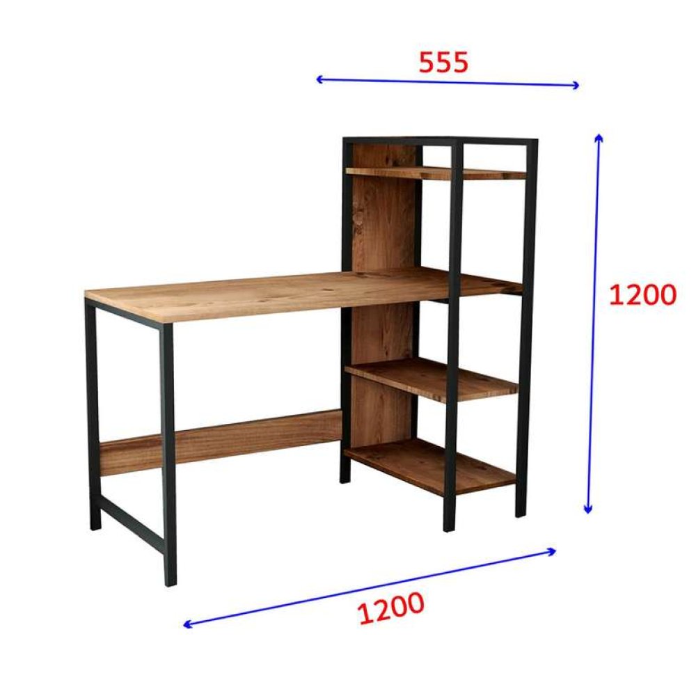Tiamob Ekin Metal Raflı Çalışma Masası