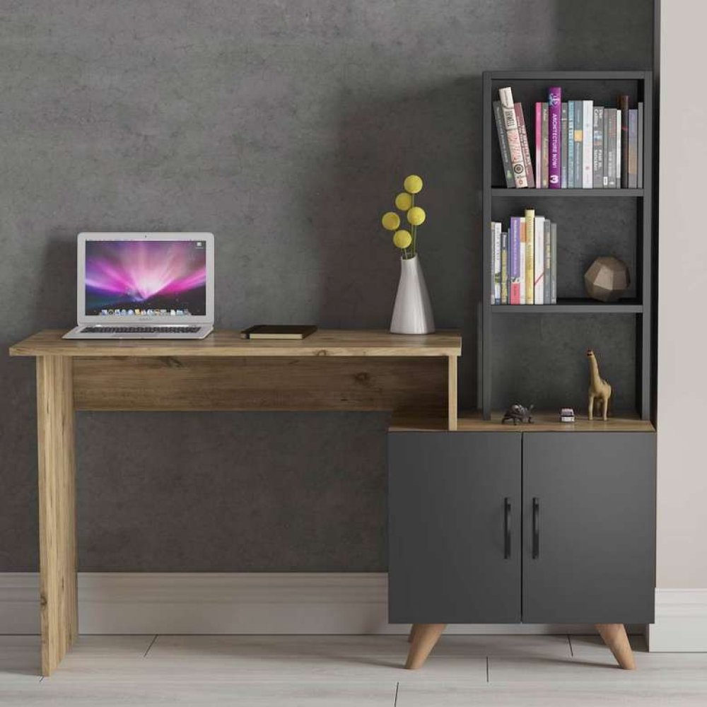 Tiamob Kitaplıklı Kapaklı Çalışma Masası