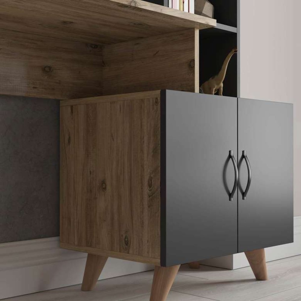 Tiamob Kitaplıklı Kapaklı Çalışma Masası