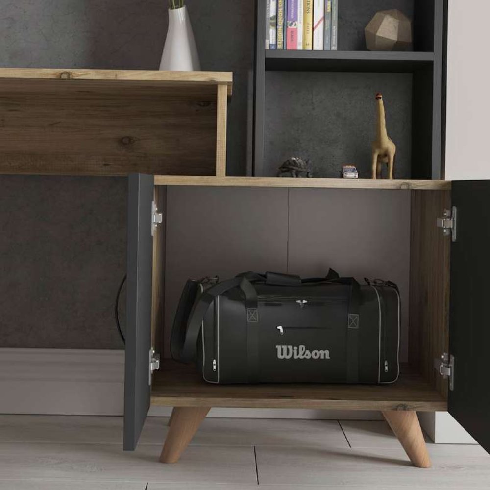 Tiamob Kitaplıklı Kapaklı Çalışma Masası