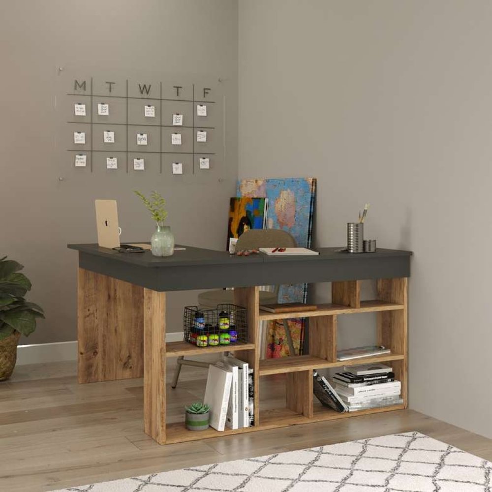 Tiamob Mirca Dolaplı Kitaplıklı Çalışma Masası