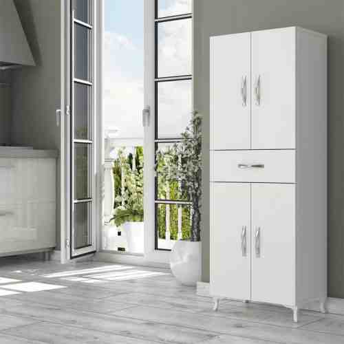 Marlo 4 Kapak Tek Çekmeceli Çok Amaçlı Dolap