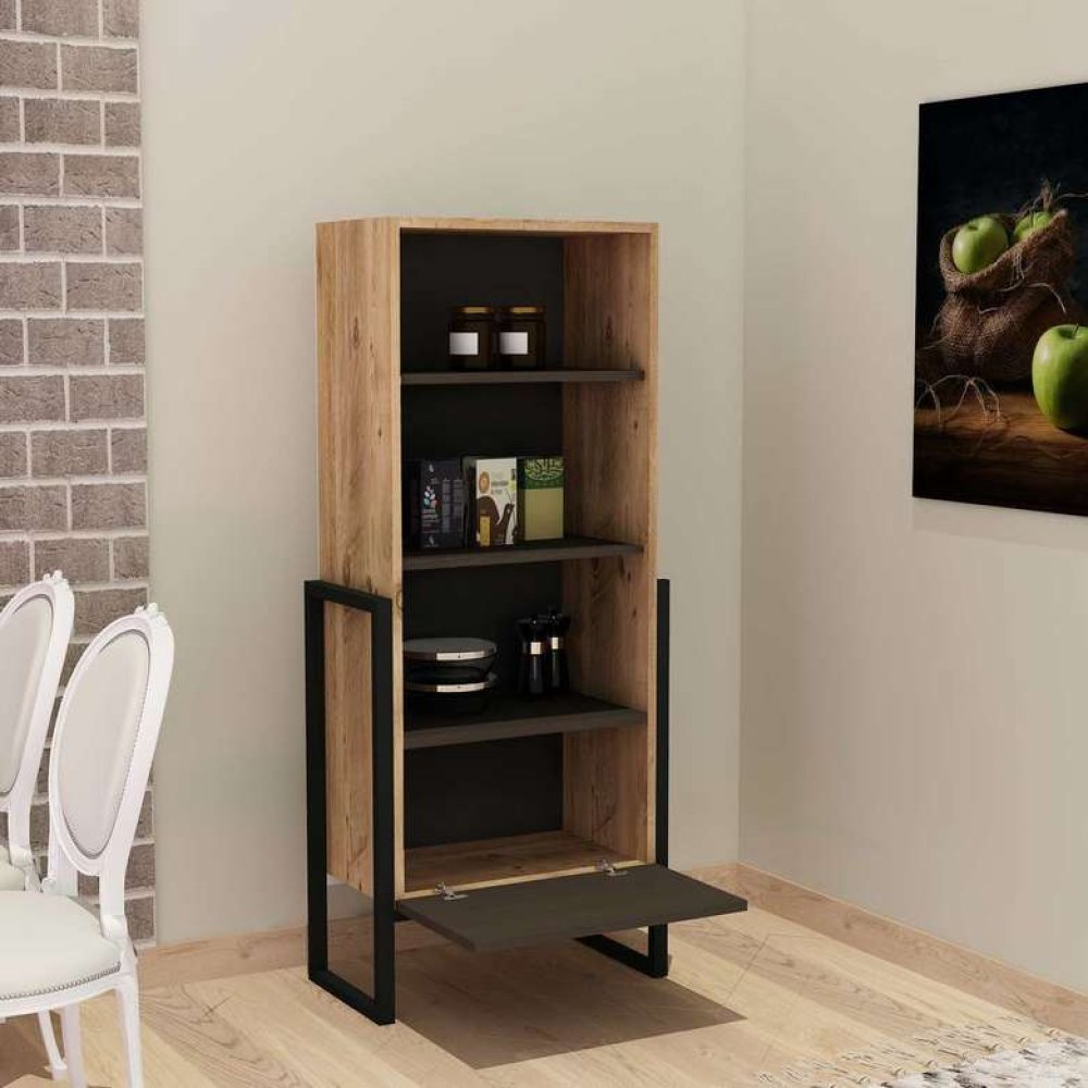 Tiamob 3 Raflı Metal Ayaklı Dolap