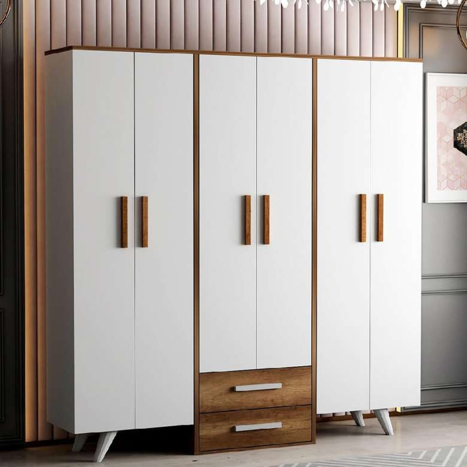 Tiamob Nükte 6 Kapılı Gardırop