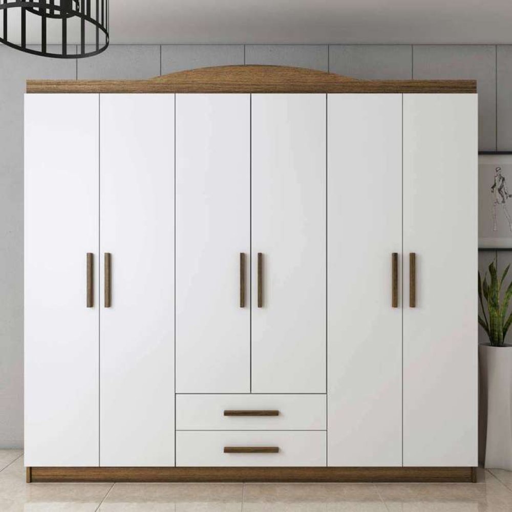 Tiamob 6 Kapı 2 Çekmeceli Gardırop