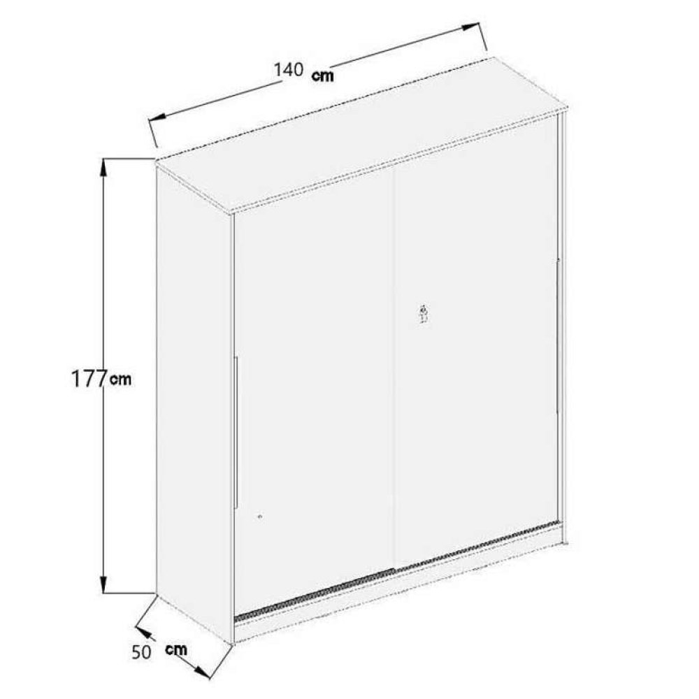 Tiamob Modena Sürgülü Gardırop