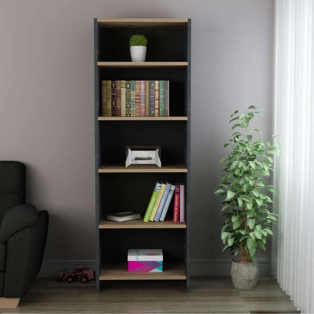 Tiamob 5 Raflı Kitaplık - Ceviz