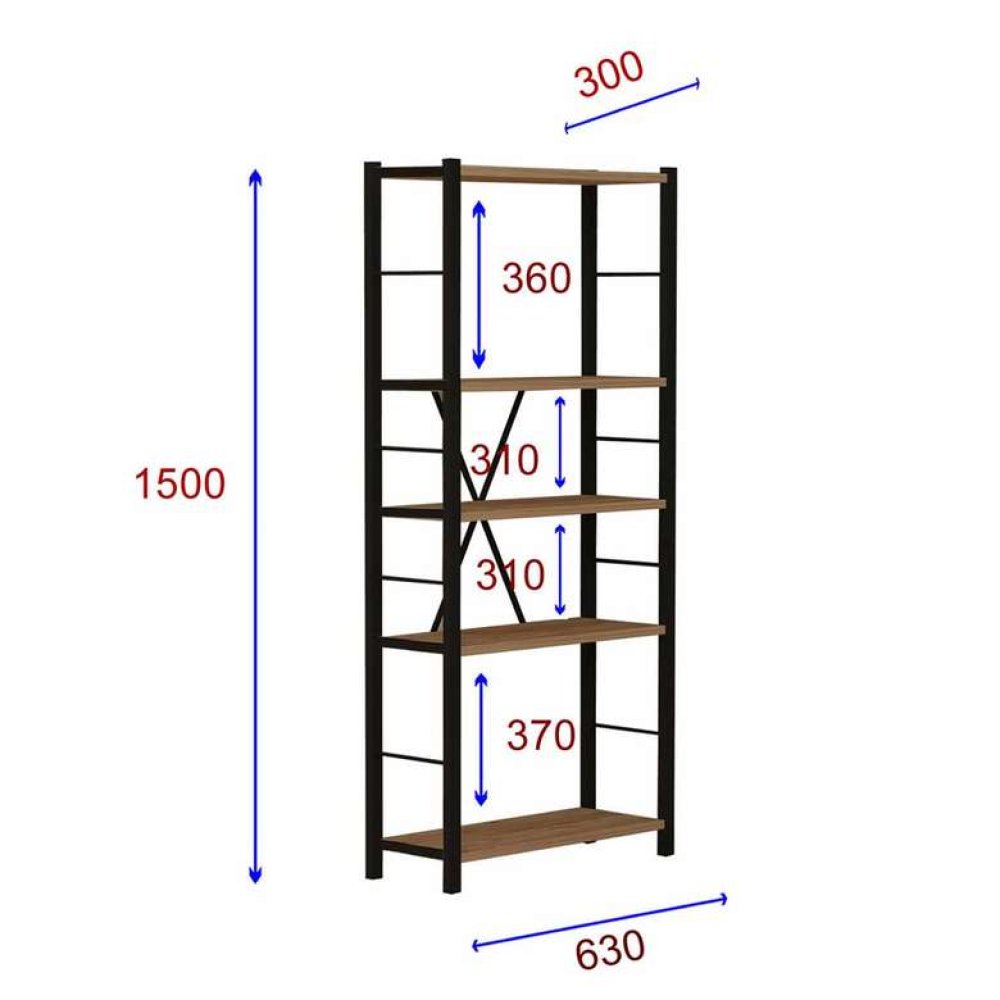 Tiamob Dragon 5 Raflı Dekoratif Kitaplık