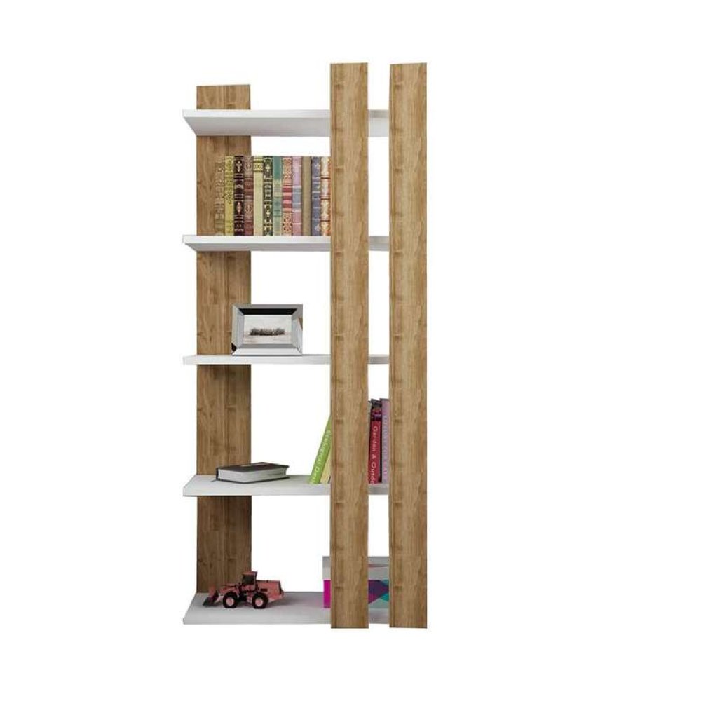 Tiamob Sahra Kitaplık Beyaz - Ceviz