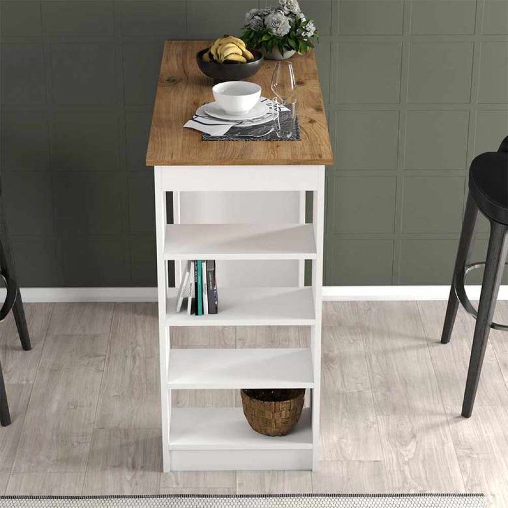 Tiamob Maxi Dekoratif Mutfak Masası - Ceviz Beyaz