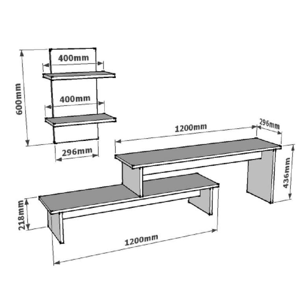 Tiamob Dolunay TV Ünitesi Ceviz