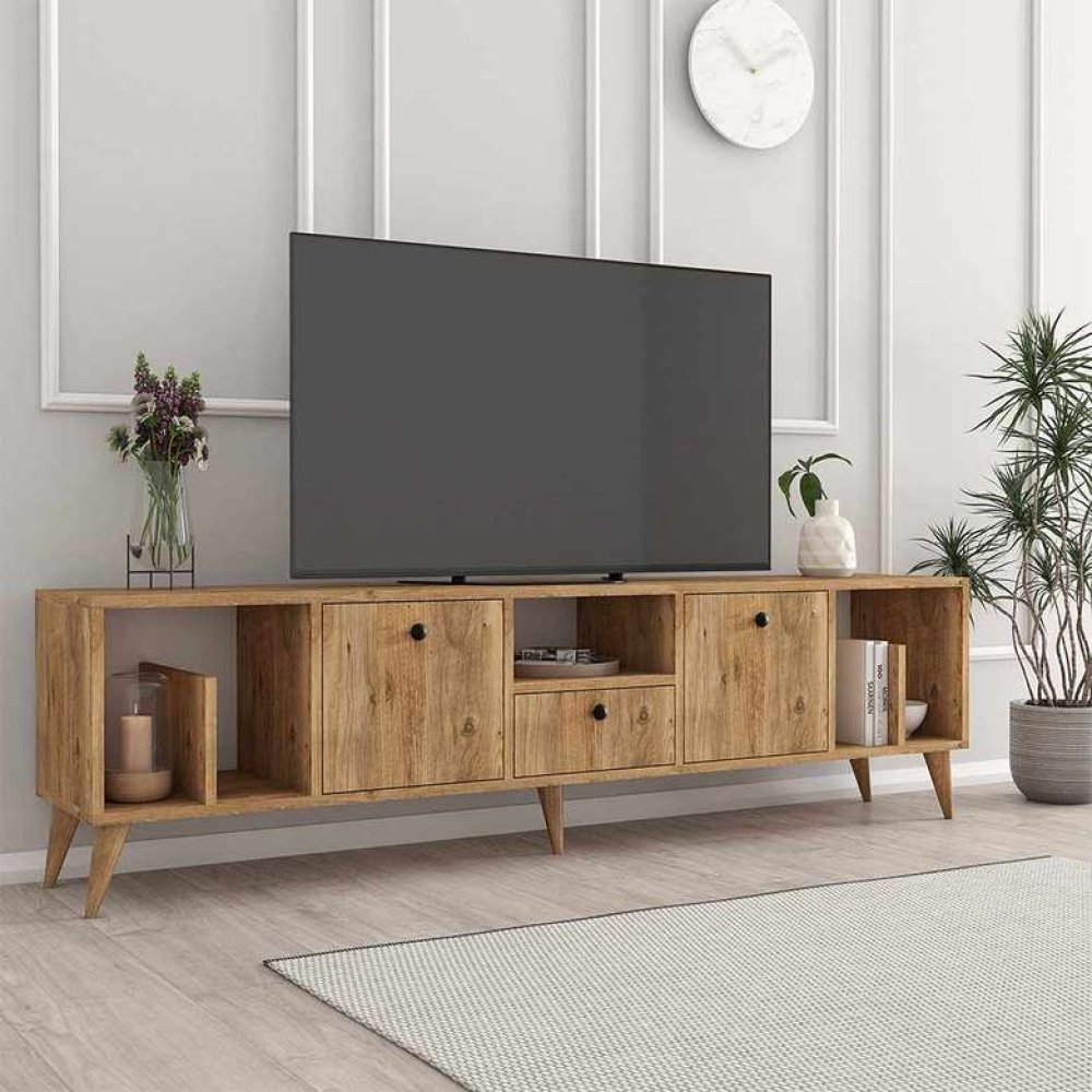 Tiamob Fione Kapaklı Raflı Tv Sehpası