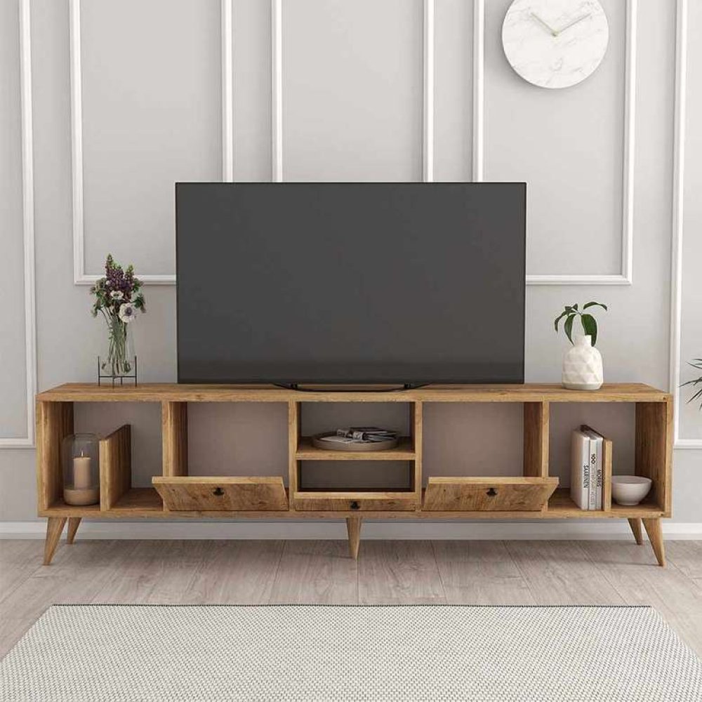 Tiamob Fione Kapaklı Raflı Tv Sehpası