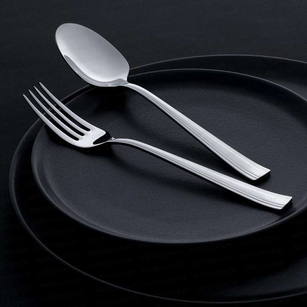 Katre Sade 30 Parça Çatal Kaşık Takımı (Bıçaksız)