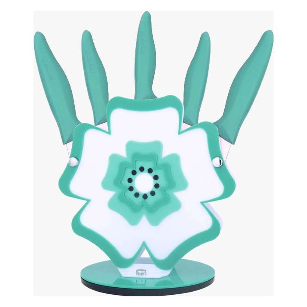 Rooc Bıçak Seti Çiçek Mavi