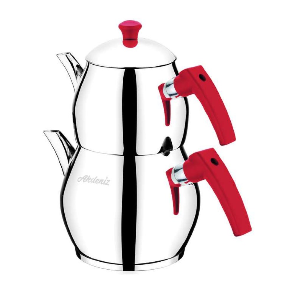 Akdeniz Aile Boy Çaydanlık Akdeniz Kırmızı