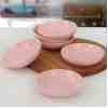 Keramika Açık Pembe Halka Çerezlik/Sosluk 13 Cm 6 Adet